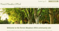 Desktop Screenshot of forestmeadowshoa.com